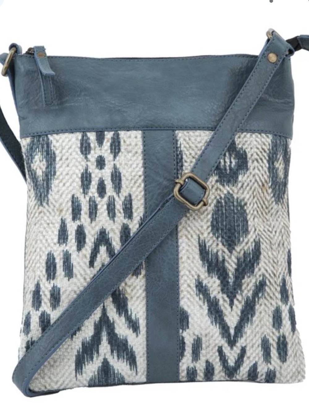 Mona B Vintage Y2K Nile Up-Cycled Durrie Canvas Crossbody
